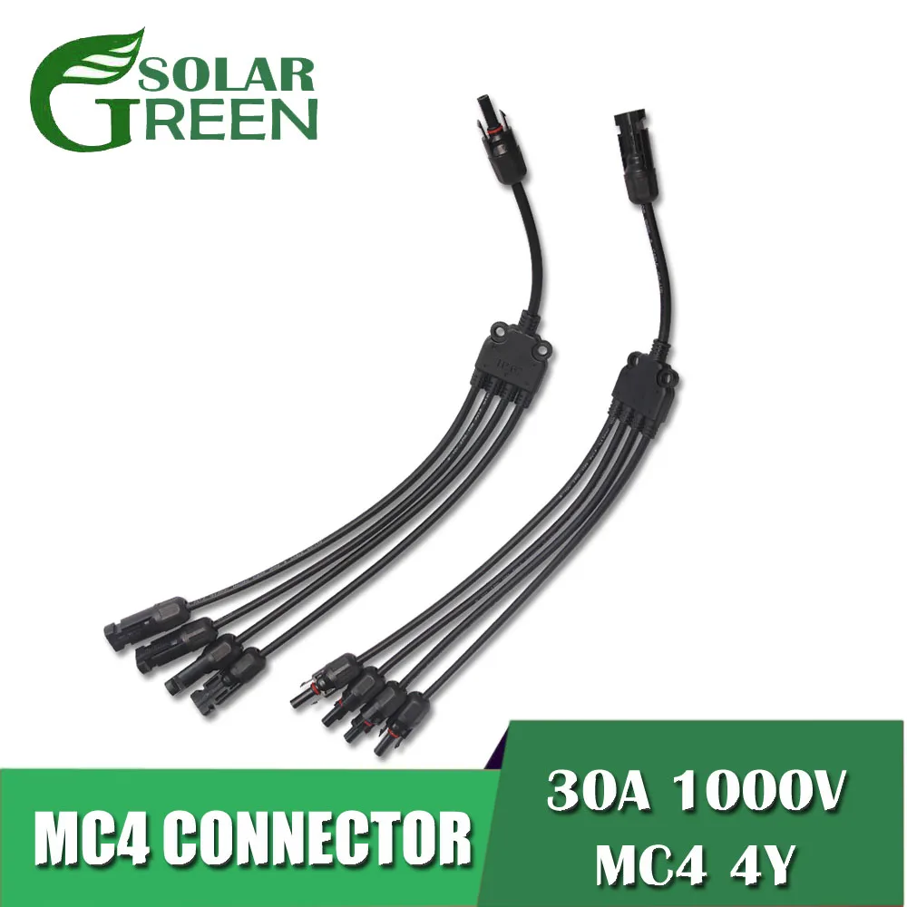 

Male Female MC4 Solar Style Y Branch Adapter Connectors 1 to 4 Solar Panel Cable Photovoltaics Connector Adapter Dropship