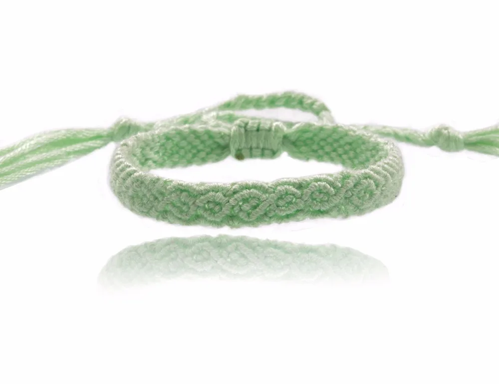 bohemian homochromy wayuu wave shape woven friendship bracelet macrame embroidery thread knot braided bracelet misanga men women