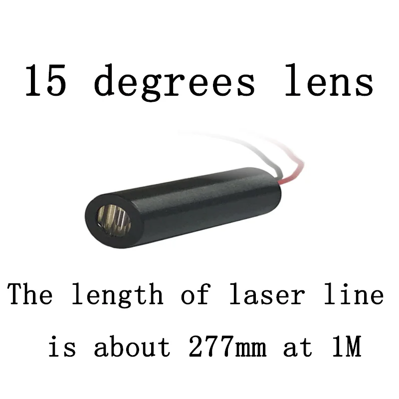 650нм 50 МВт красная линия лазерный модуль Красный лазерный уровень локатор для резки позиционирования красная лазерная маркировка discout сканер аксессуары - Цвет: 15 degrees line lens