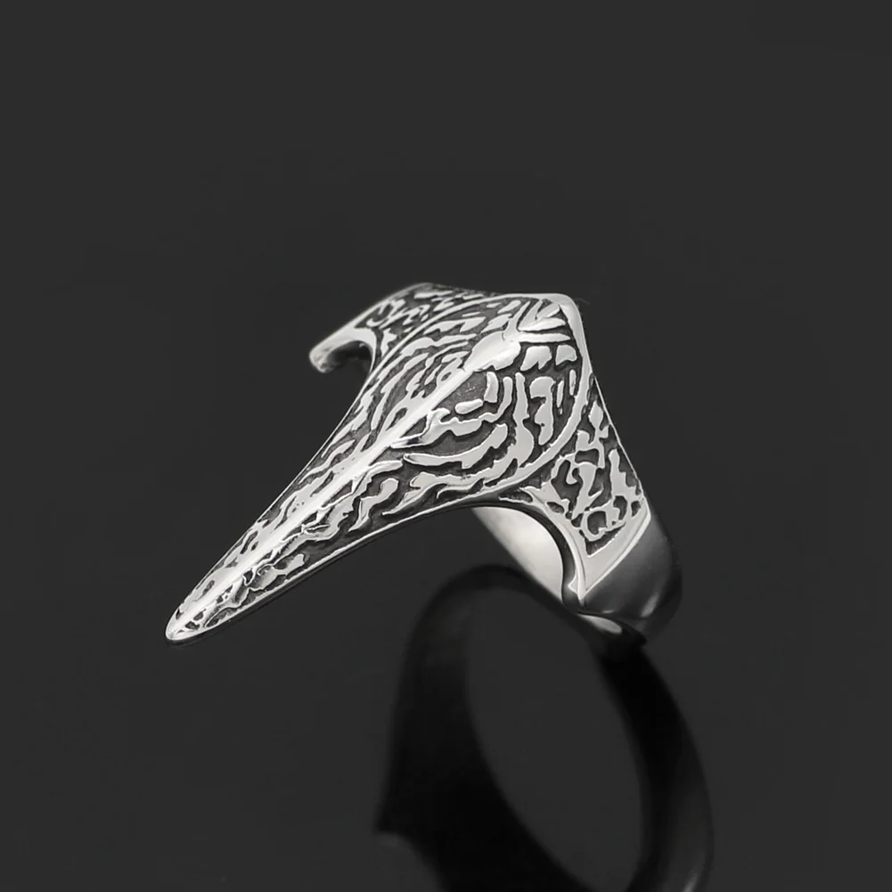 Мужское кольцо из нержавеющей стали 316L norse амулет викинга wiccan raven pagan с подарочной сумкой