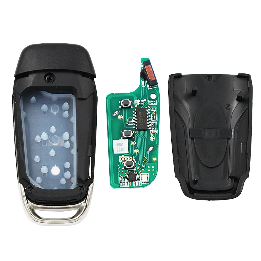 3 Button Folding Flip Remote Smart Car Key FSK 434MHz ID49 Chip HU101 Uncut Blade For Ford Escort New Mondeo