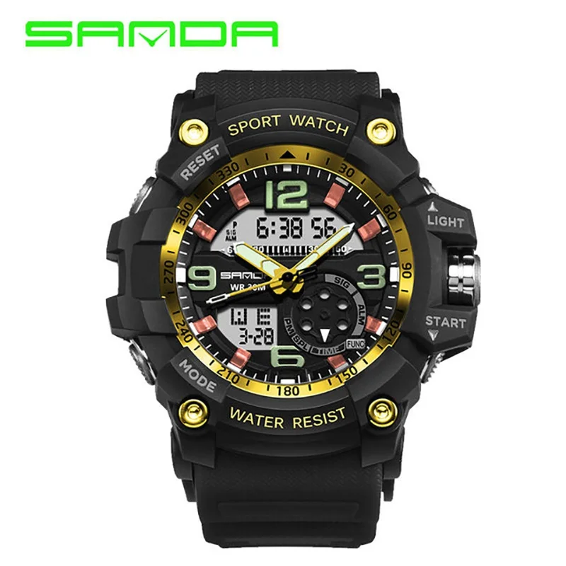 

Luxury Men Sport Digital LED Watch G Military Multifunction Shock Wristwatch 5atm Waterproof Relogio Masculino