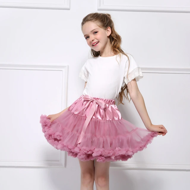 Falda tutú esponjosa de Color liso para bebé, falda de Ballet para niña,  vestido de baile de fiesta de tul de princesa para niña - AliExpress