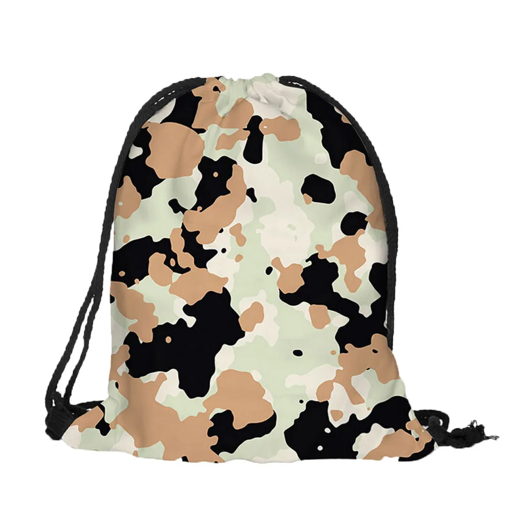 

Fashion women men children Drawstring backpack Printing Rope Travel Storage Bag Soft Back sports bag pocket pouch shoes bag 2019