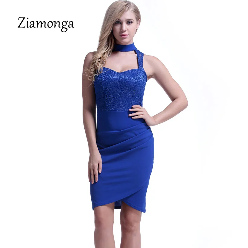 

Ziamonga Winter Black Dress 2018 Sexy Bandage Dress Sleeveless Lace Patchwork Party Dress Elegant Pencil Bodycon Dress Vestidos