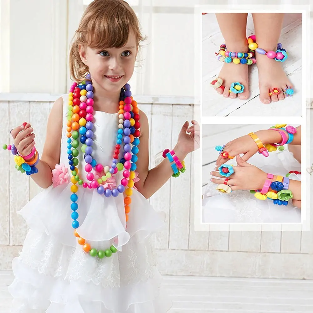Pops Beads DIY игрушка Дети развитие умственных способностей игрушки подарки ювелирный шнур кожаный набор искусство и ремесла Игрушки для девочек