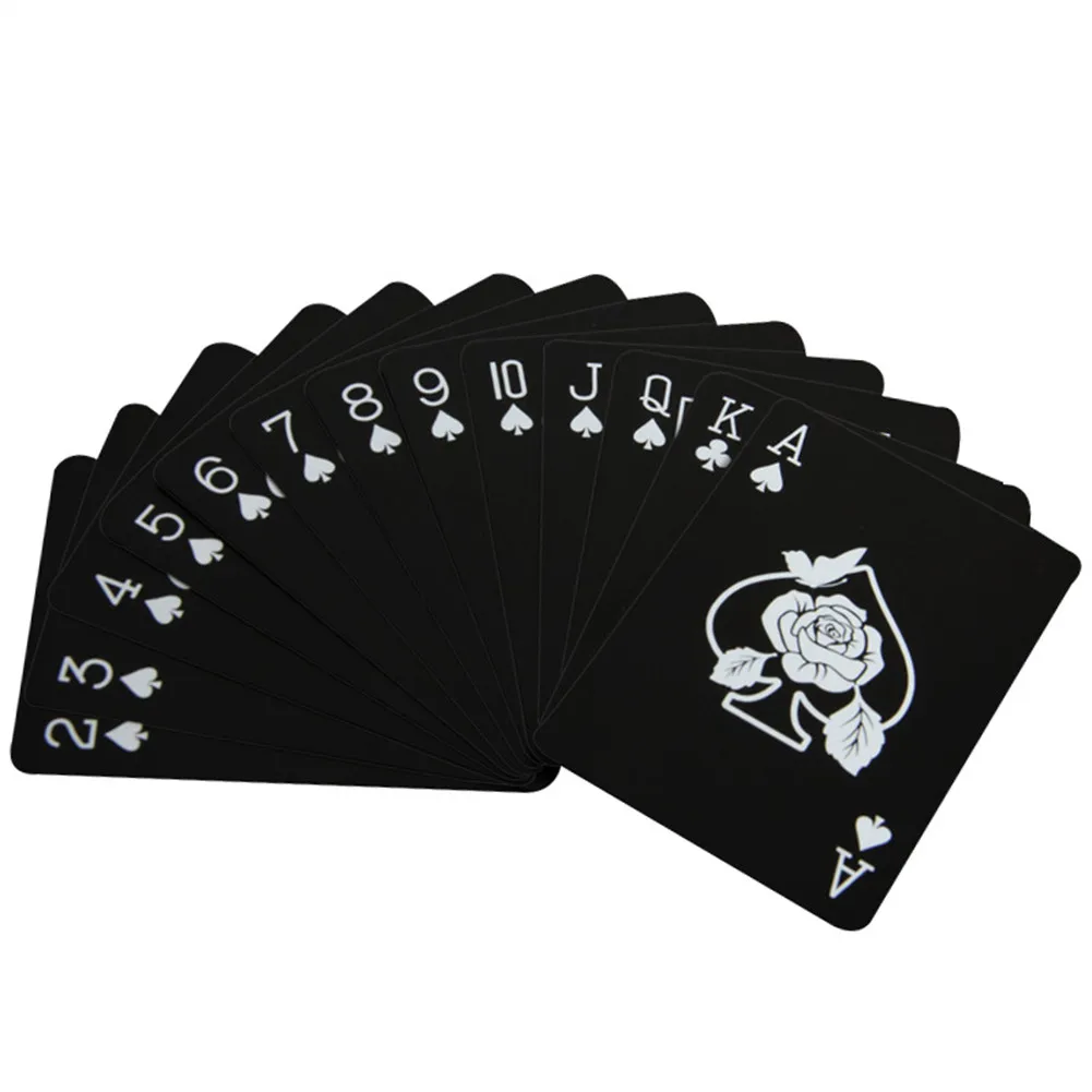 Розовый дизайн пластиковый ПВХ Черный покер водоотталкивающие игральные карты Новинка Высококачественная коллекция подарок покерные карты для настольной игры