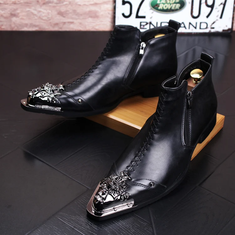 Удобные ботинки «Челси» для мужчин; ботильоны с острым металлическим носком; обувь на плоской подошве; Лидер продаж; оксфорды; Ботинки Martin; Hombre