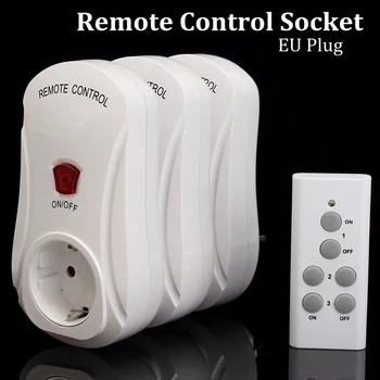 

Smart EU Plug Wireles Remote Control 1 Socket Receivers 1/2/3Transmitter Intelligent Power Outlet Switch Home Electrical Remote