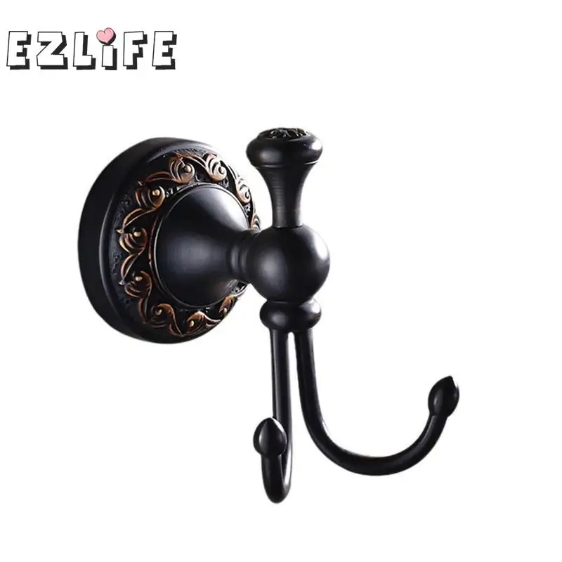

1Pcs Retro Double-dots Coat Hook Wall Mount Coat Hat Towel Hook Black Single Prong Hook Clothes Coat Keys Hat Hook Hanger