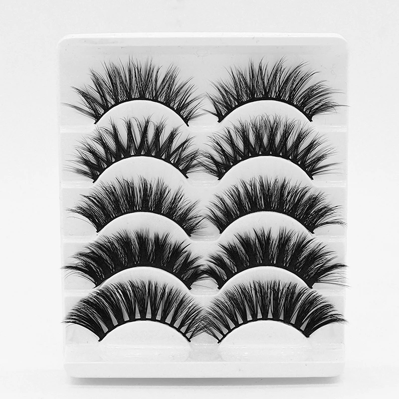 3D Mink Lashes False Eyelashes Natural Makeup Eyelash Extension Long Cross Soft Fake Eye Lashes Handmade Mix Nagarak Russian Hot (11)