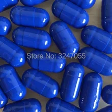 1000 шт./лот, Размер 00#, пустые синие желатиновые пустые оболочки капсулы, медицинский порошок многоразовые капсулы, отдельные капсульные бутылки