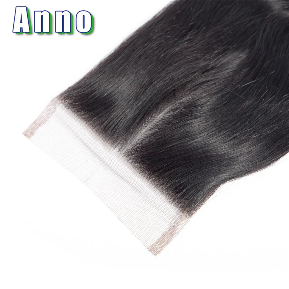 Annowig Human Hair Peruvian Body Wave 3 Bundles With Closure 4*4 Lace Closure With Bundles Natural Color Human Hair Extensions