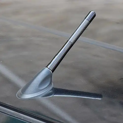 

Carbon Fiber Metal Durable Short Modified Radio antena coche Antenna for Universal Car Kit shark antenna
