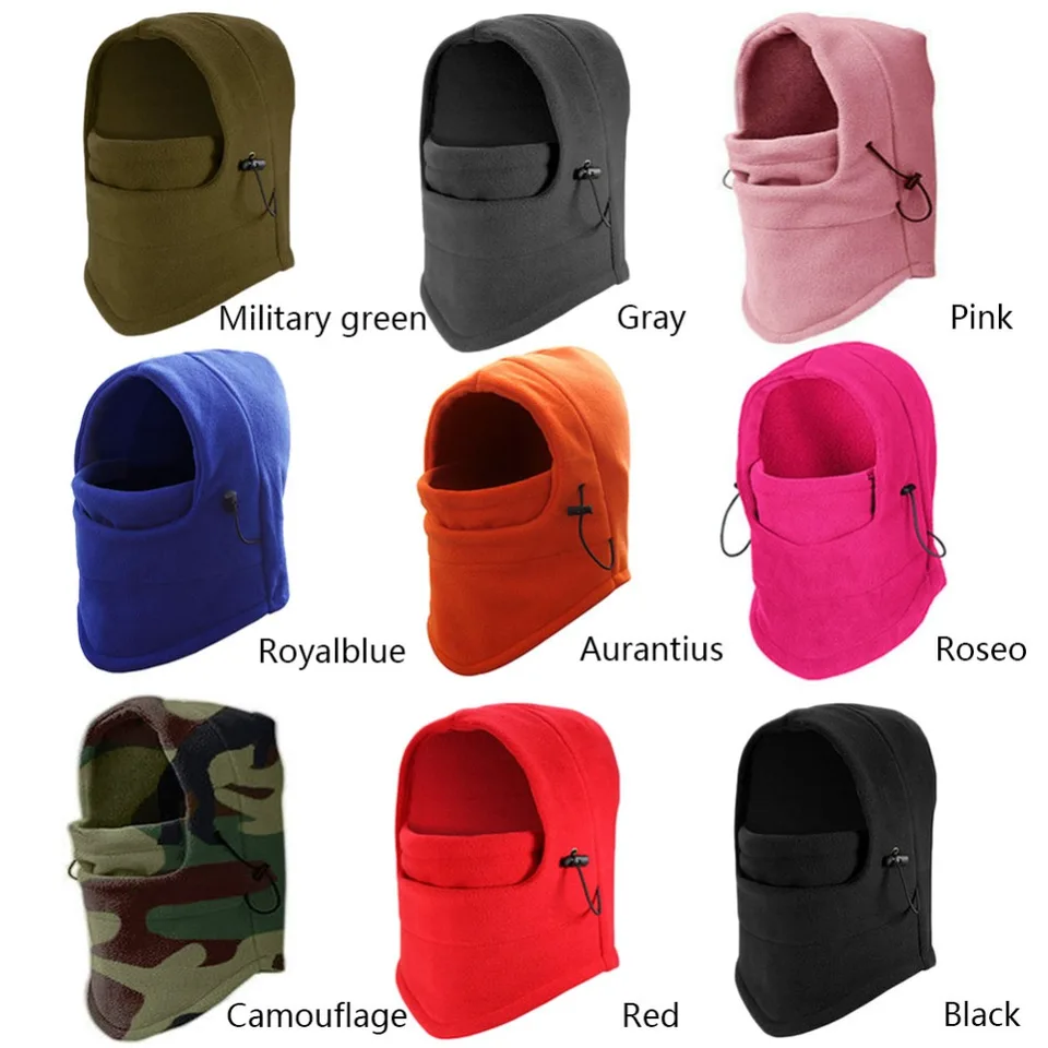 Outdoor thermal warm 6 1 balaclava hood police swat skiing cap Clearance