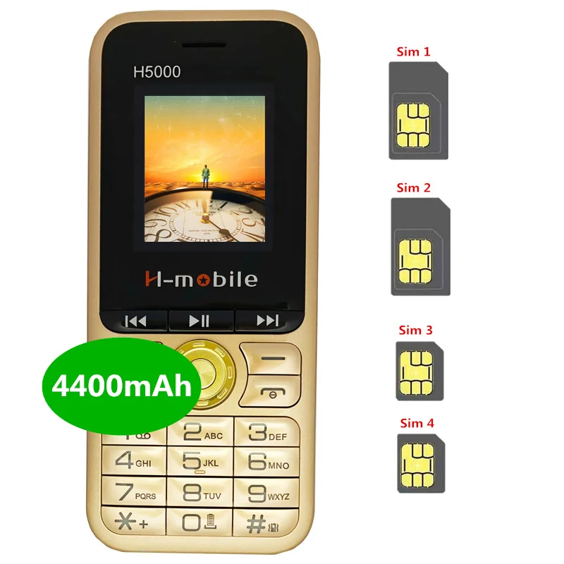 

Original power bank 4 SIM Card mobile phone Bluetooth FM Big Torch loud sound Cell Phone cheap China GSM phones Russian Keyboard