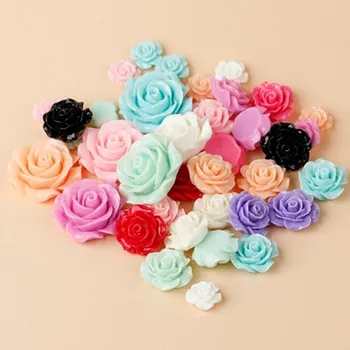 

10-18mm Mixed Designs Resin Flower Cabochons Jewelry DIY Accessorie 100PCS/LOT 004004008