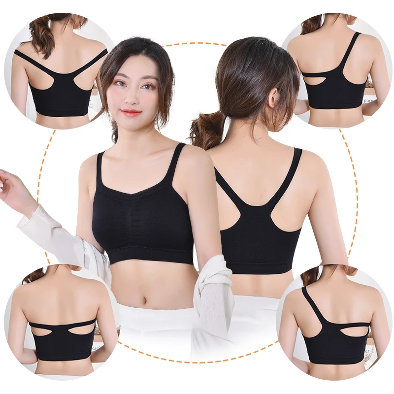 Sexy Women Bra 6 Color Bralette Push uP Bras For Women Tops Bralet Lingerie Lady Strapless Underwear Cross Seamless B0119