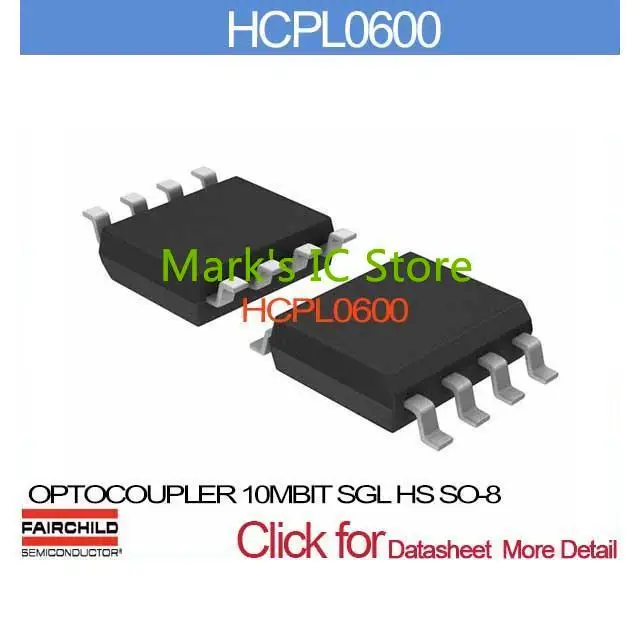 HCPL0600 OPTOCOUPLER 10MBIT SGL HS SO 8 HCPL060 0600 HCPL0 0600 HCPL