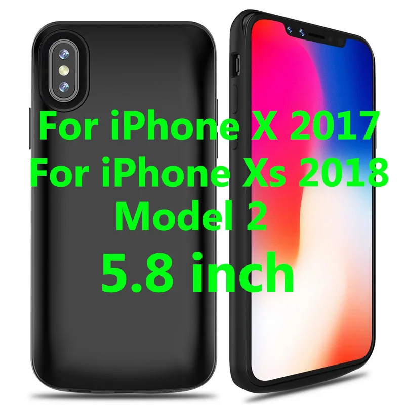 6000 мАч для iphone X/для iphone Xs Xr XS аккумулятор Max чехол Внешнее зарядное устройство Блок питания резервный корпус Поддержка проводной гарнитуры - Цвет: For iphone Xs 2018