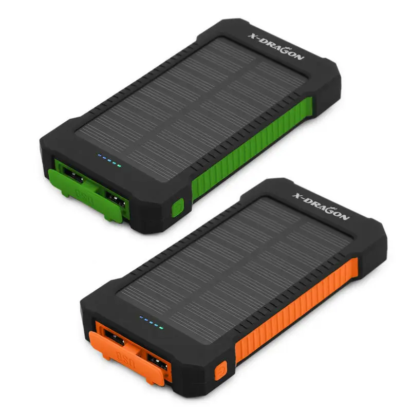 10000mAh Solar Power Bank Portable Solar Phone Charger Outdoors Emergency External Battery for Cellphone, Free Shipping.