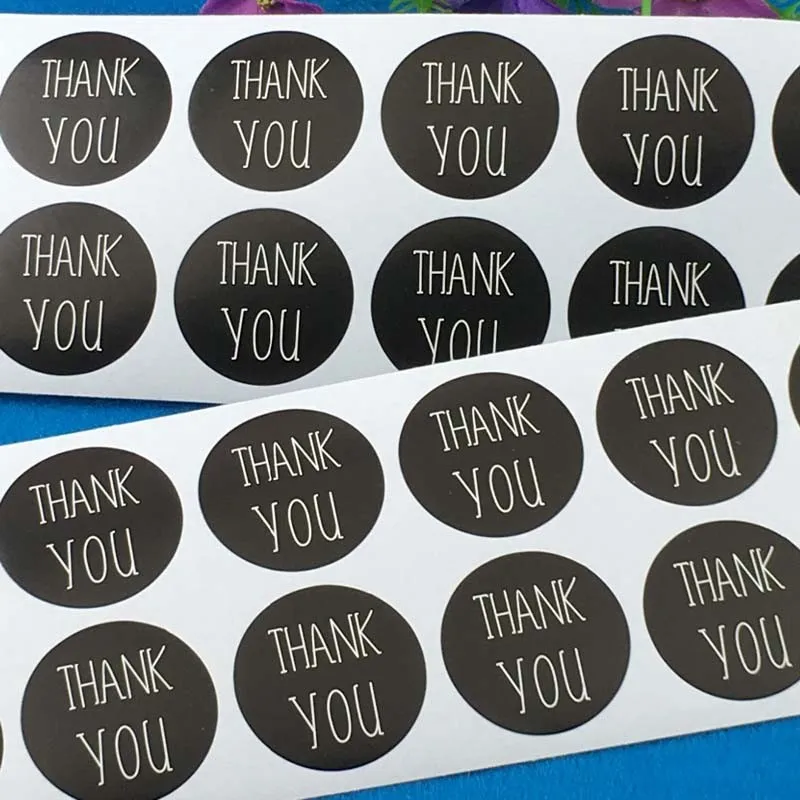500PCS-Thank-you-sticker-labels-black-paper-sticker-labels-Diameter-3CM-self-adhesive-Labels-sealing-Packaging