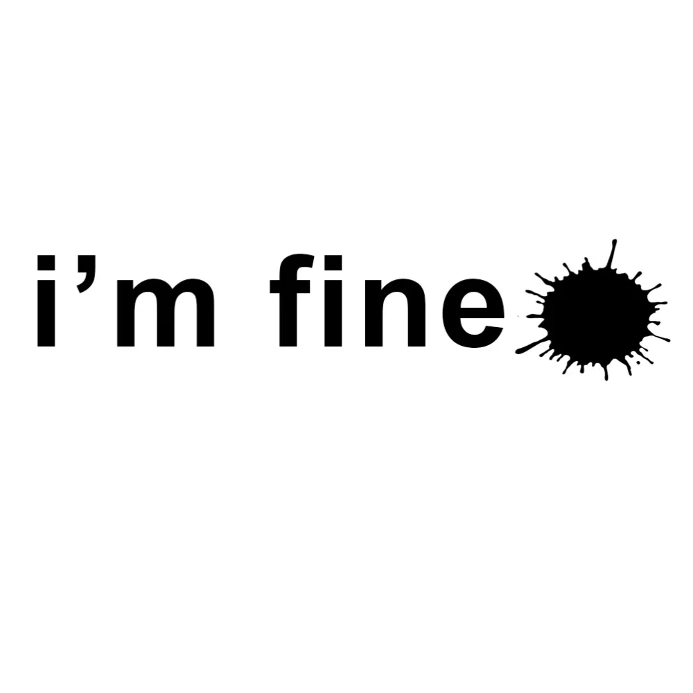 I'm Fine Funny Text Vinyl Car Stickers Rearview Mirror Art Pattern Decor Waterproof Removable Hot Modern Decals L351 | Автомобили и