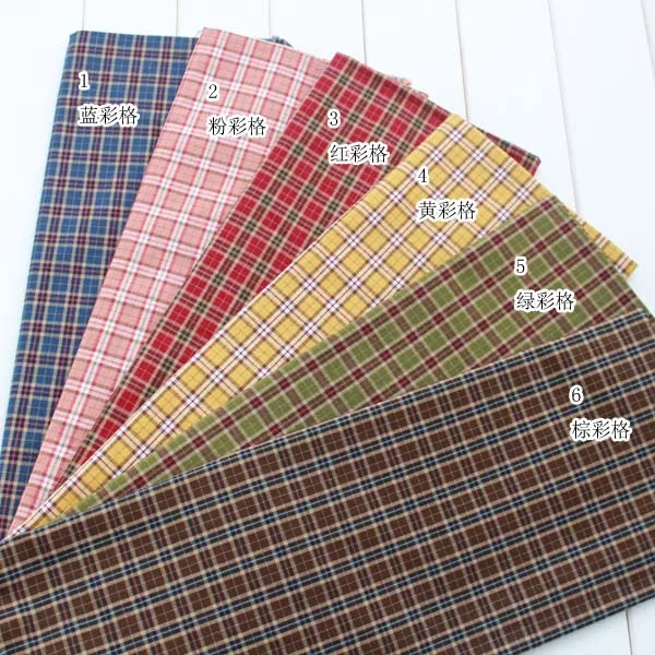 2017 Colorful Dyed Plaid Cotton Fabric DIY Professional Quilting