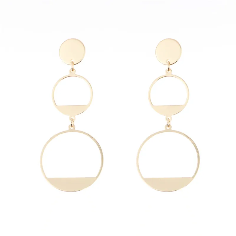 Trendy Concise Fashion Charms Full Shiny Drop Earrings Boucle Oreille