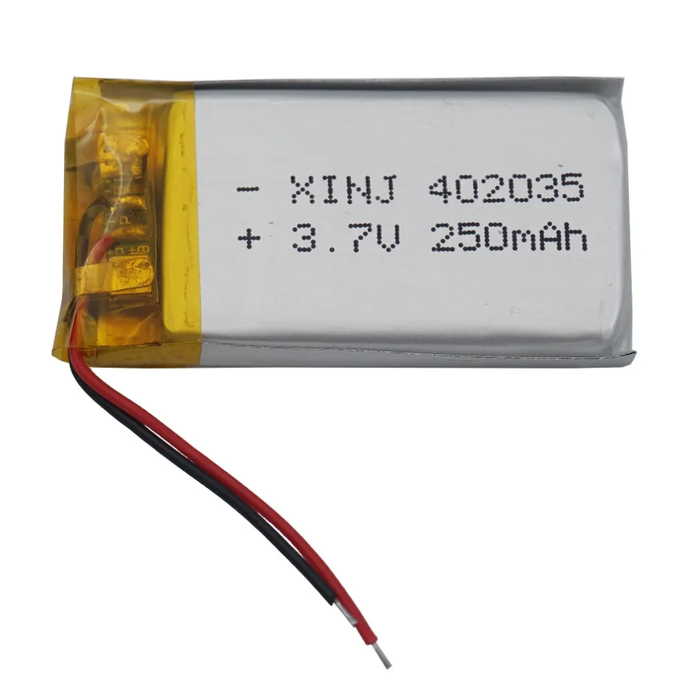 

3.7V 250mAh Lithium Polymer Rechargeable Battery Accumulator Li ion li-po cell For E-book Driving recorder DIY Tablet PC 402035