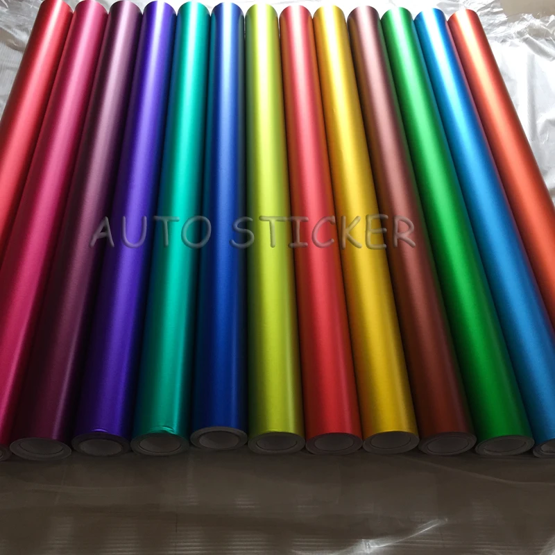 multi colors matte metallic satin car wraps 