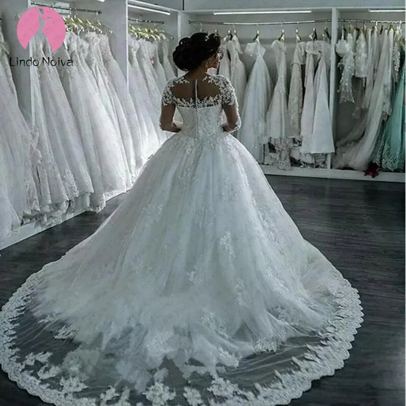 Vestidos De Novia белое свадебное платье с длинными рукавами Robe De Soiree, платье невесты Trouwjurk, бальное платье Abito Da Sposa, лидер продаж