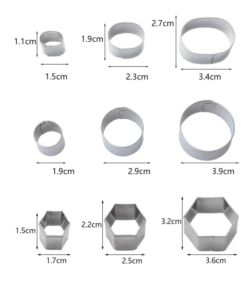 24 шт. резак для печенья геометрические различные формы из нержавеющей стали формы для торта Формы для печенья для DIY принадлежности для выпечки, помадка инструмент для украшения торта
