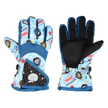 Invierno de Los Niños Guantes de Esquí de Espesor Caliente Super Anti-Frío Guantes de Esquí de la Nieve Snowboard Ciclismo Deporte Al Aire Libre A Prueba de Viento Guantes de Los Niños