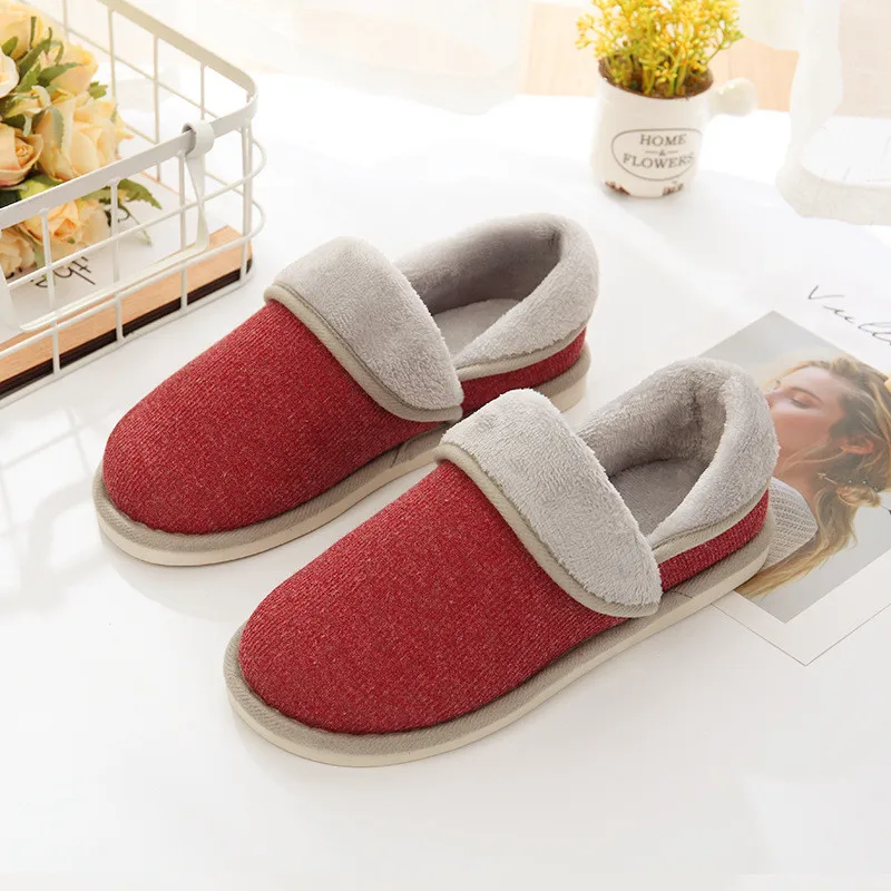 

Fashion Winter Shoes Woman Couple Slippers Warm Cotton Indoor Mules Anti-skid Home Slippers Casual Shoes Zapatos De Mujer