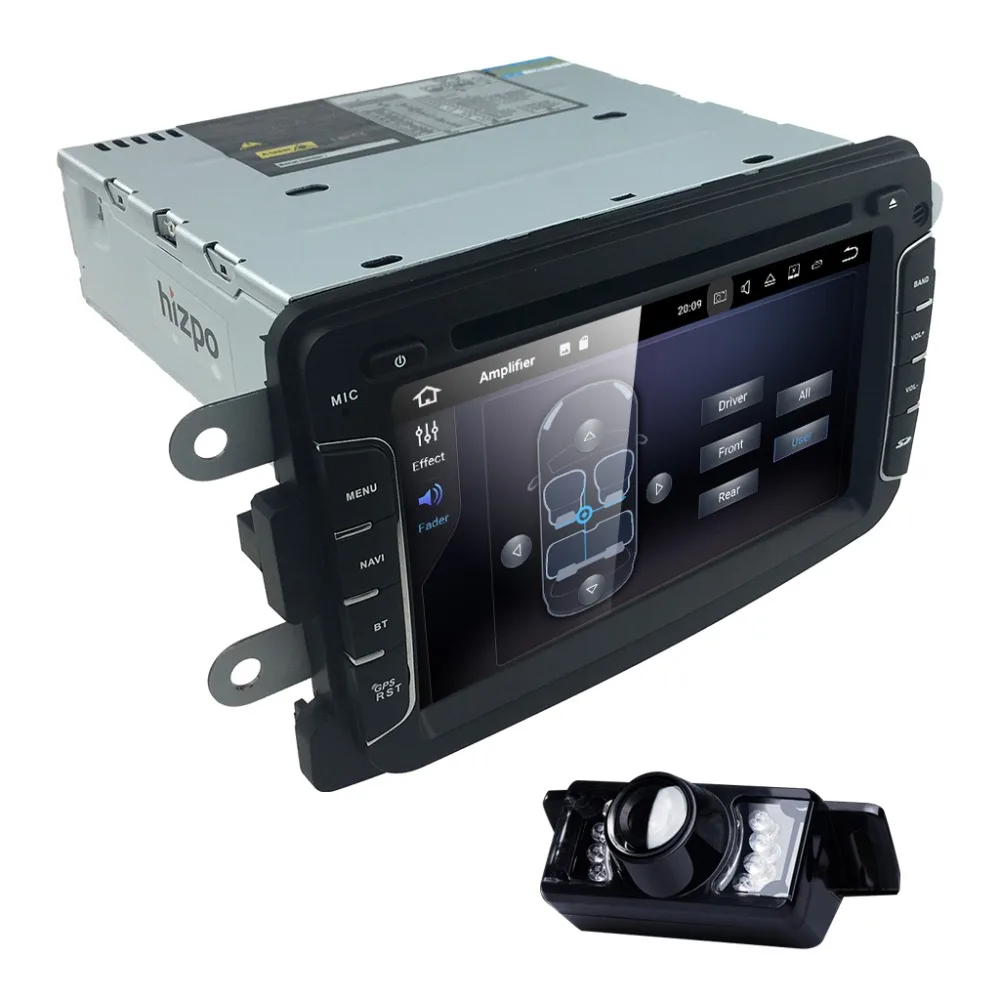 Perfect Hizpo Android7.1 Quad Core AutoRadio DVD Player for RENAULT Kaptur Duster LOGAN LADA XRAY SYMBOOL DACIA DOKKERGPS Head Unit WIFI 4