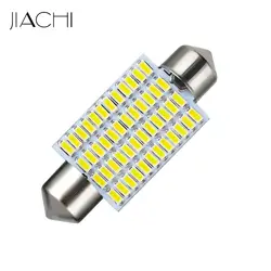 JIACHI 2 шт. гирлянда C5W светодио дный 41 мм 3014 SMD 48 фишек салона Купол Чтение источник света белая сторона номерной знак лампа 12-24 В