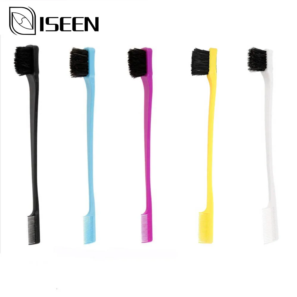 

1pcs Beauty Double Sided Edge Control Hair Comb Toothbrush Type Double Head Makeup Dye Hair Brush Eyebrow Brush Mascara Brush