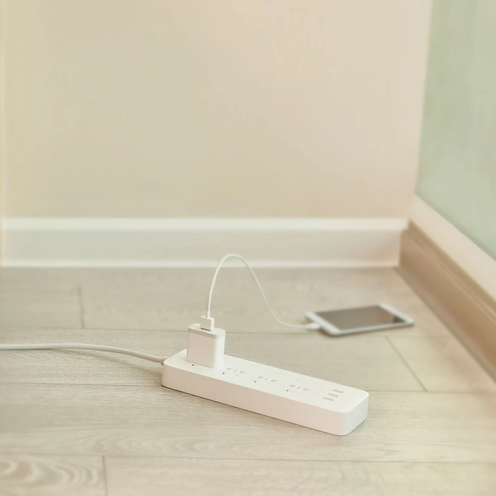 100% Xiaomi розетка Mijia силовая полоса розетки 4 индивидуальное управление 3 USB 5V 2.1A
