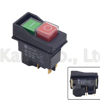 

Waterproof IP55 Push Button Electromagnetic switch 4 Pin AC250V 16A MagnetIc Starter Power Tool Safety Switches for Machine tool