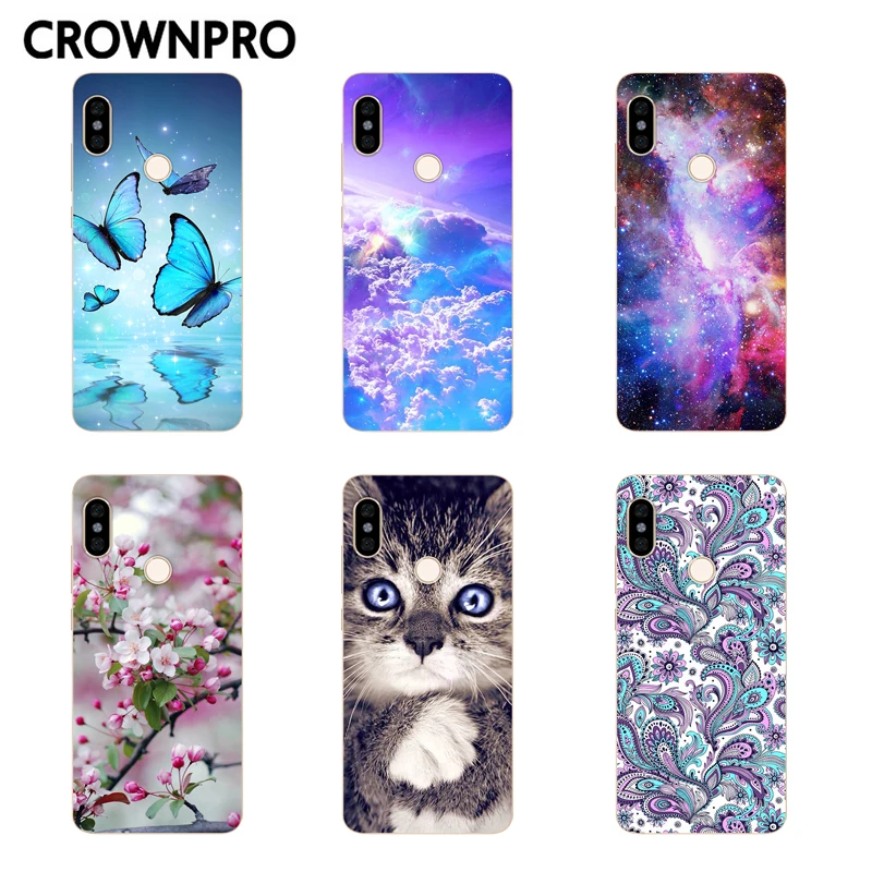 

CROWNPRO Mi A2 Case Cover Patterned 5.99" Mi 6X Cases Phone Protective Capa FOR Xiaomi Mi A2 Back Fundas Mi 6X