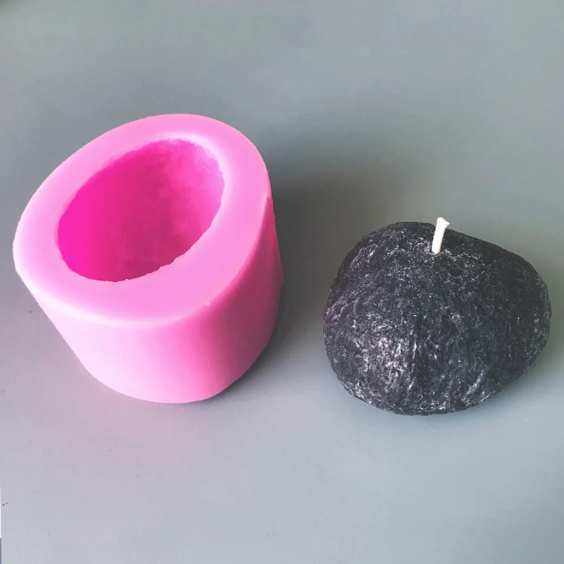 

Handmade diy stone silicone mold ice wax cobblestone candle model scented candle soy wax mold