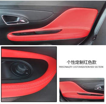 

4PCS Microfibre Leather Interior Door Panel + Armrest Cover For Buick Encore 2013 14 15 2016 AAB037