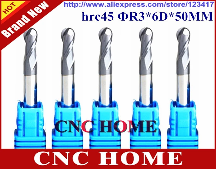 8pc hrc45 D1-D10mm 2 Flutes Tungsten Carbide End Mill Milling Cutter CNC Endmill