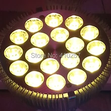 Полностью желтый 580nm E27 par 38 Светодиодный светильник 54 Вт с 18 шт. 3 Вт светодиодные лампы Прямая поставка
