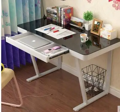 Сталь на стекло компьютерный стол. Простой современный стол.|desk modern|desk computerdesk glass |