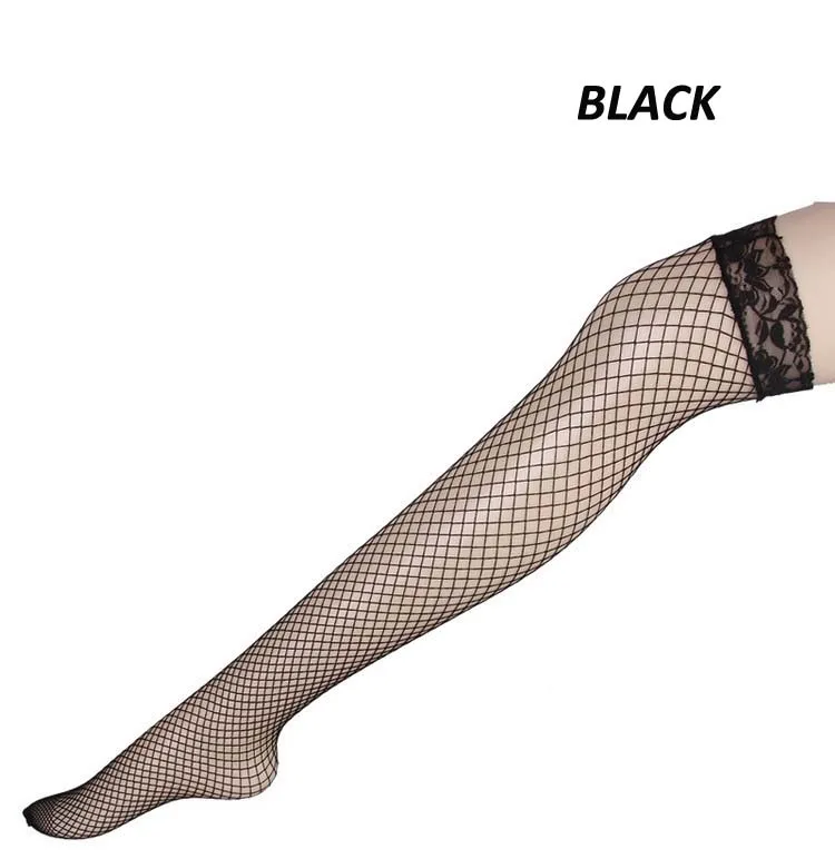 

5 colors New Arrival Sexy Women Stockings Transparent Fishnet valentine's gift black red plus size