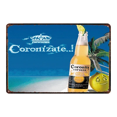 Винтажная металлическая Жестяная Табличка Corona Extra Beer, ретро настенная тарелка для паба, ресторана, кухни, домашнего искусства, декора бара, настенная наклейка, DU-2040 - Цвет: DU2053