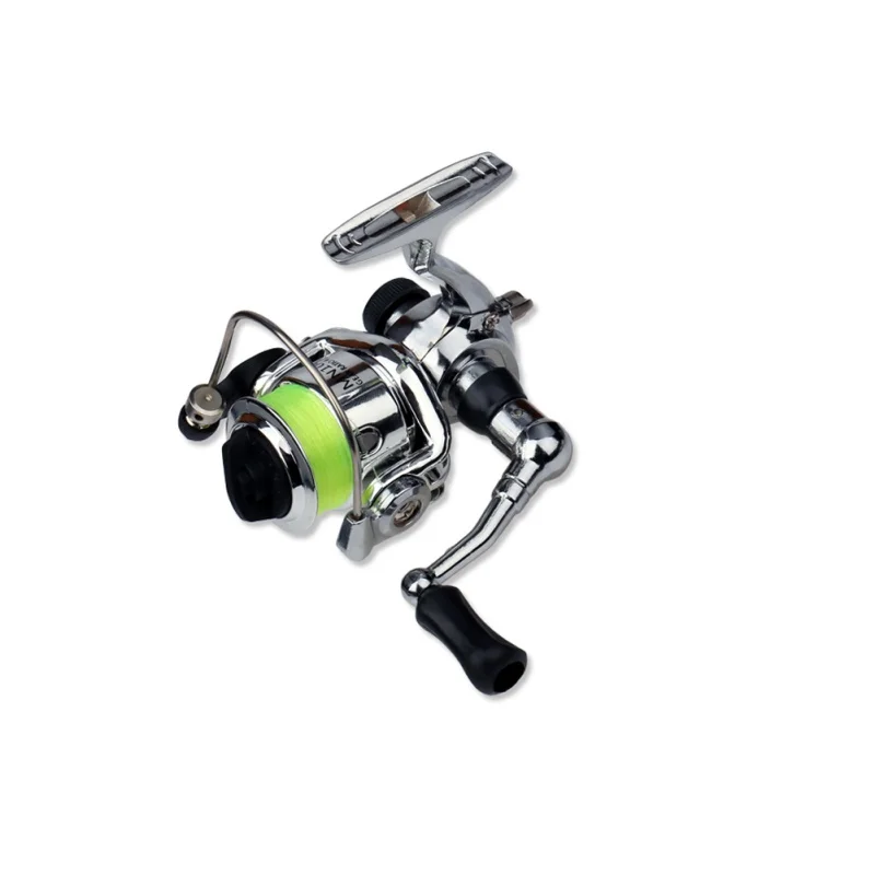 جيد! المحمولة ميني جيب الصيد كومبو قضيب معدني + الغزل بكرة عجلة تلسكوبي قصبة صيد خشبية القلم شكل طوي + مربع nx