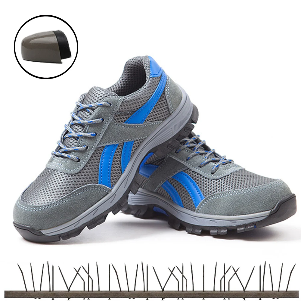 

Men's indestructible safety shoes for men footwear work shoes steel toe sneakers rubber Lightweight Breathable shoe man Sneaker